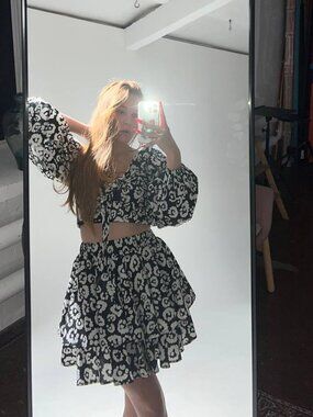 ANNETE two-piece set with floral print